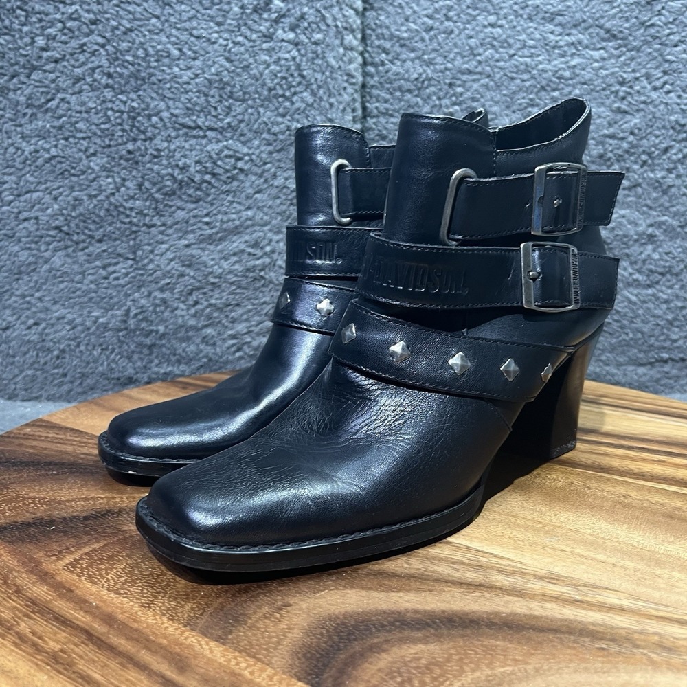 Harley-Davidson Bridgit Shootie Black 4-Inch Boots Inside Zipper D84507 Size 7 - Picture 7 of 13